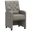 vidaXL Cadeiras de Jantar com Rodas 2 unid. Couro Suede Sint&eacute;tico