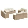 vidaXL 12 pcs conjunto de sof&aacute;s p/ jardim com almofad&otilde;es vime PE bege
