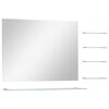 vidaXL Espelho de parede com 5 prateleiras 80x60 cm prateado