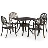 vidaXL 5 pcs conjunto bistr&ocirc; alum&iacute;nio fundido bronze