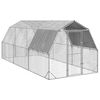vidaXL Corrida de galinhas com telhado 2,5x6x2,25 m a&ccedil;o galvanizado