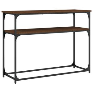 vidaXL Mesa consola 100x35,5x75 cm derivados madeira carvalho castanho