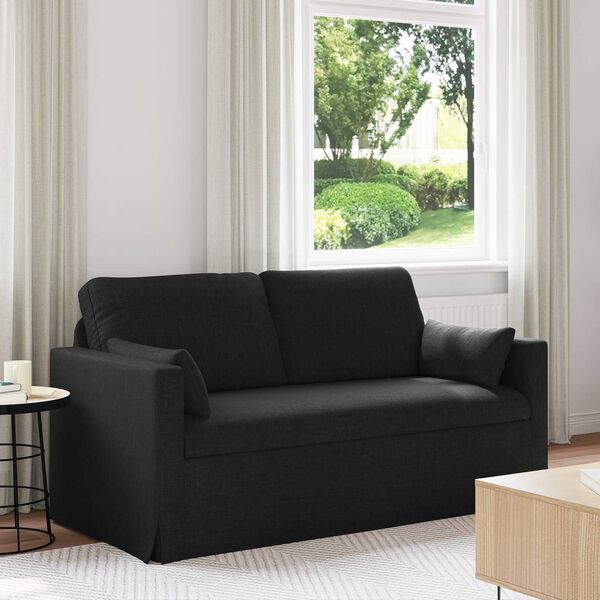 vidaXL Sof&aacute; Preto Dimens&otilde;es gerais: 158 x 78 x 80 cm (L x P x A)