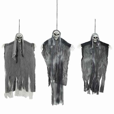 3 fantasmas de Halloween suspensos pretos 66 x 110 cm