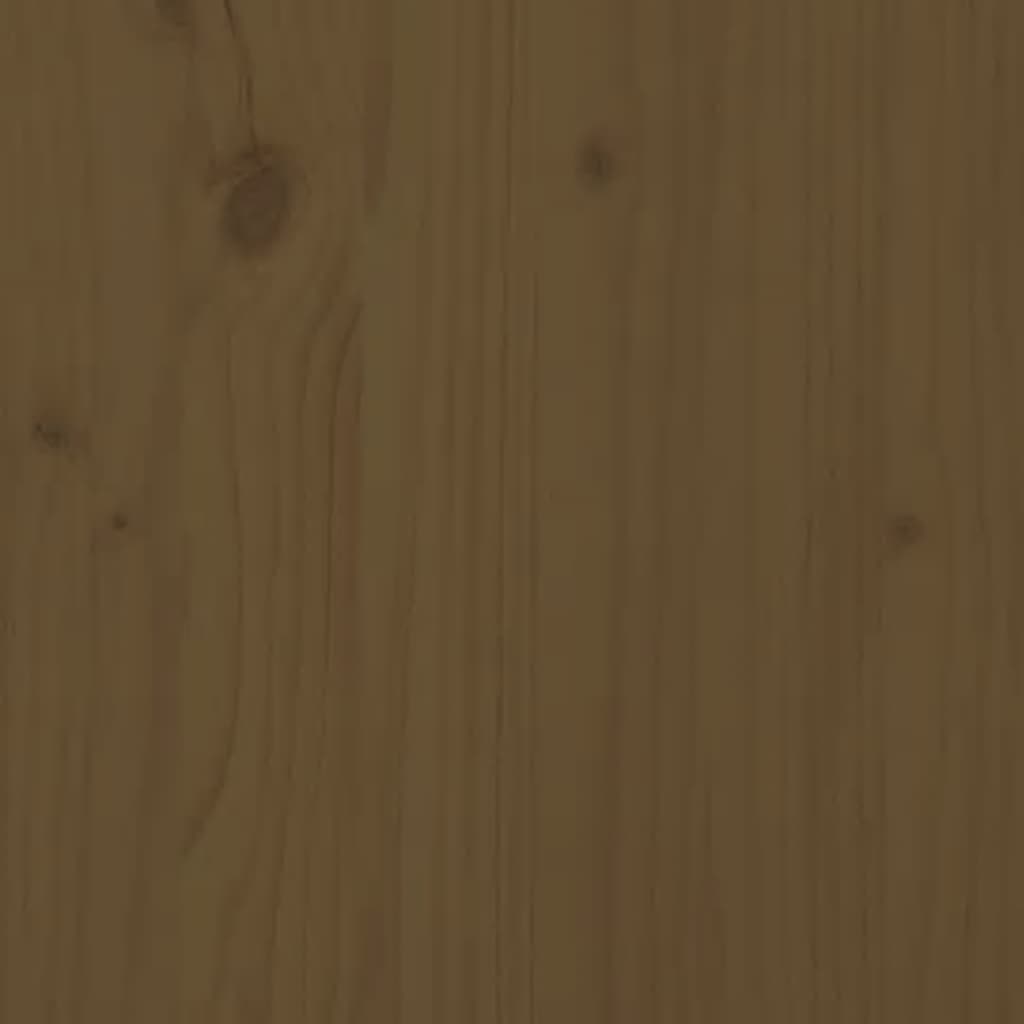 vidaXL Mesa jardim 82,5x82,5x76cm madeira de pinho maciça castanho-mel