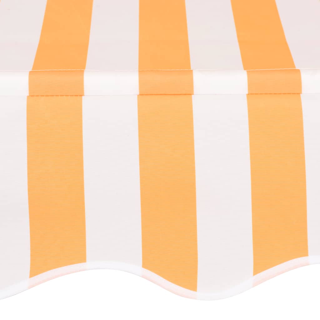 vidaXL Toldo retrátil manual 100 cm riscas laranja e branco