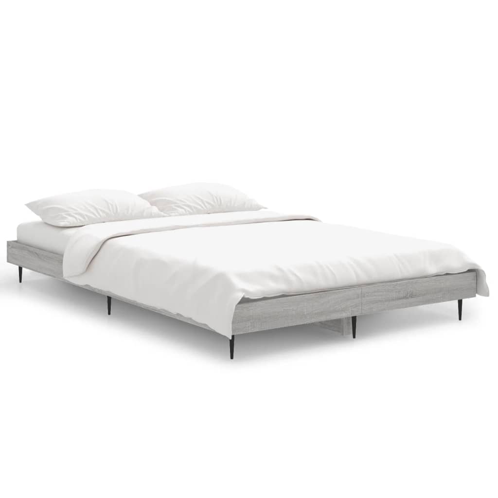 vidaXL Estrutura cama 120x190 cm derivados de madeira cinzento sonoma