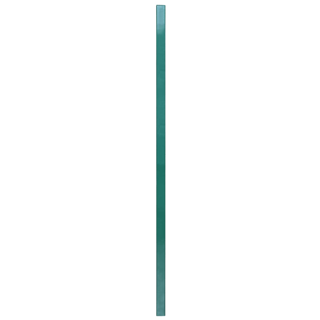 vidaXL Painel vedação c/ postes ferro revestido a pó 6x1,6 m verde