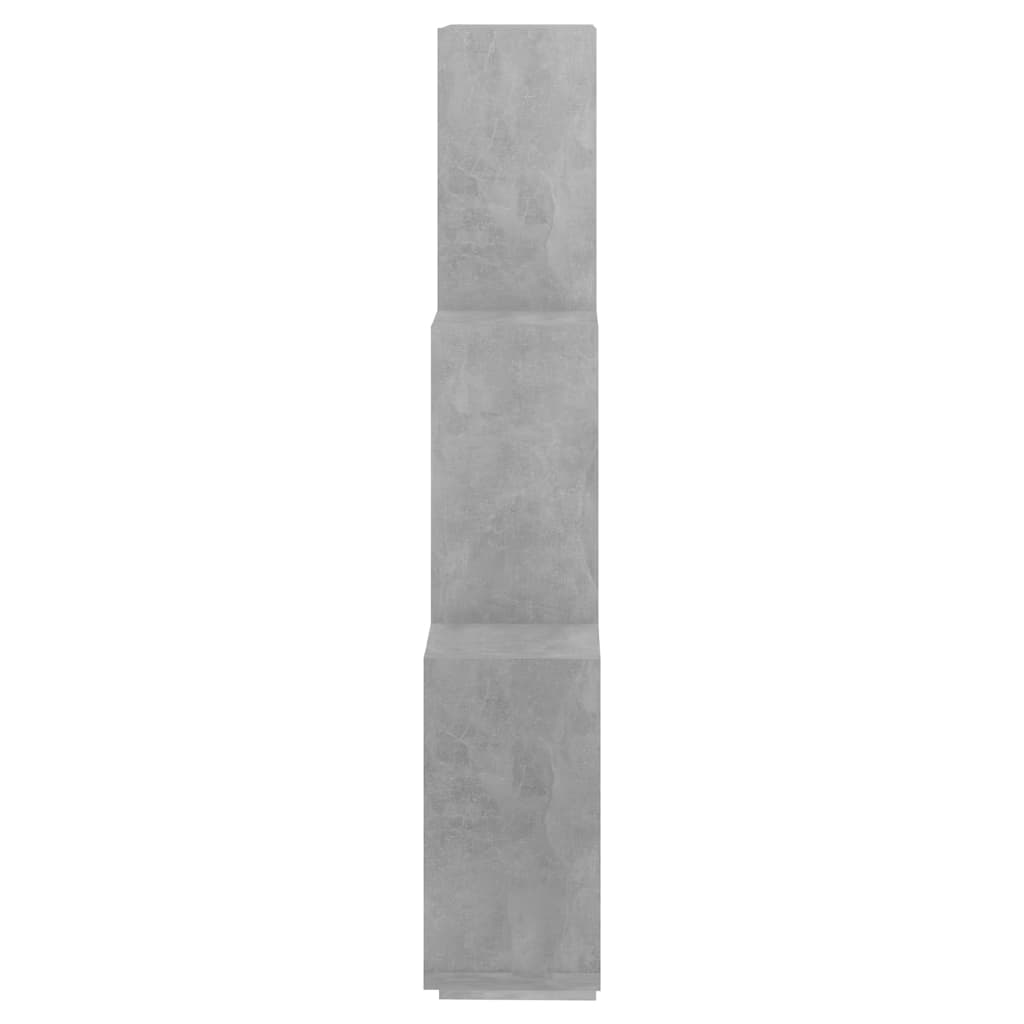 vidaXL Estante de parede cúbica 78x15x93cm contraplacado cinza cimento