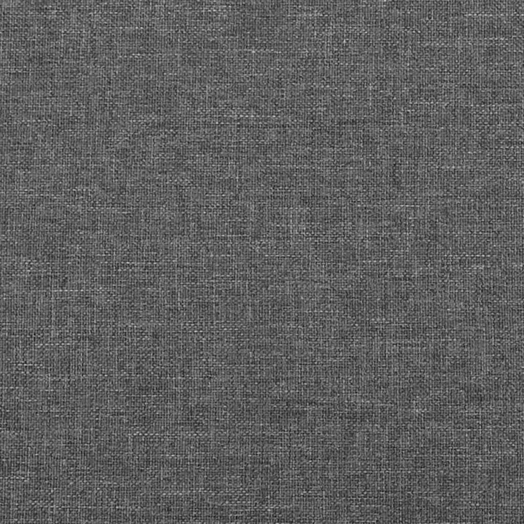 vidaXL Cabeceira cama c/ abas tecido 183x16x118/128 cm cinzento-escuro