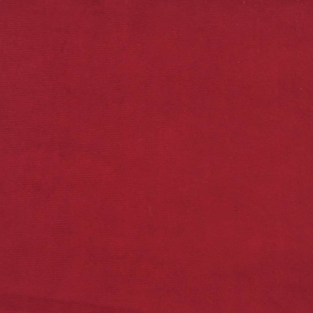 vidaXL Apoio de pés 60x60x36 cm veludo vermelho tinto