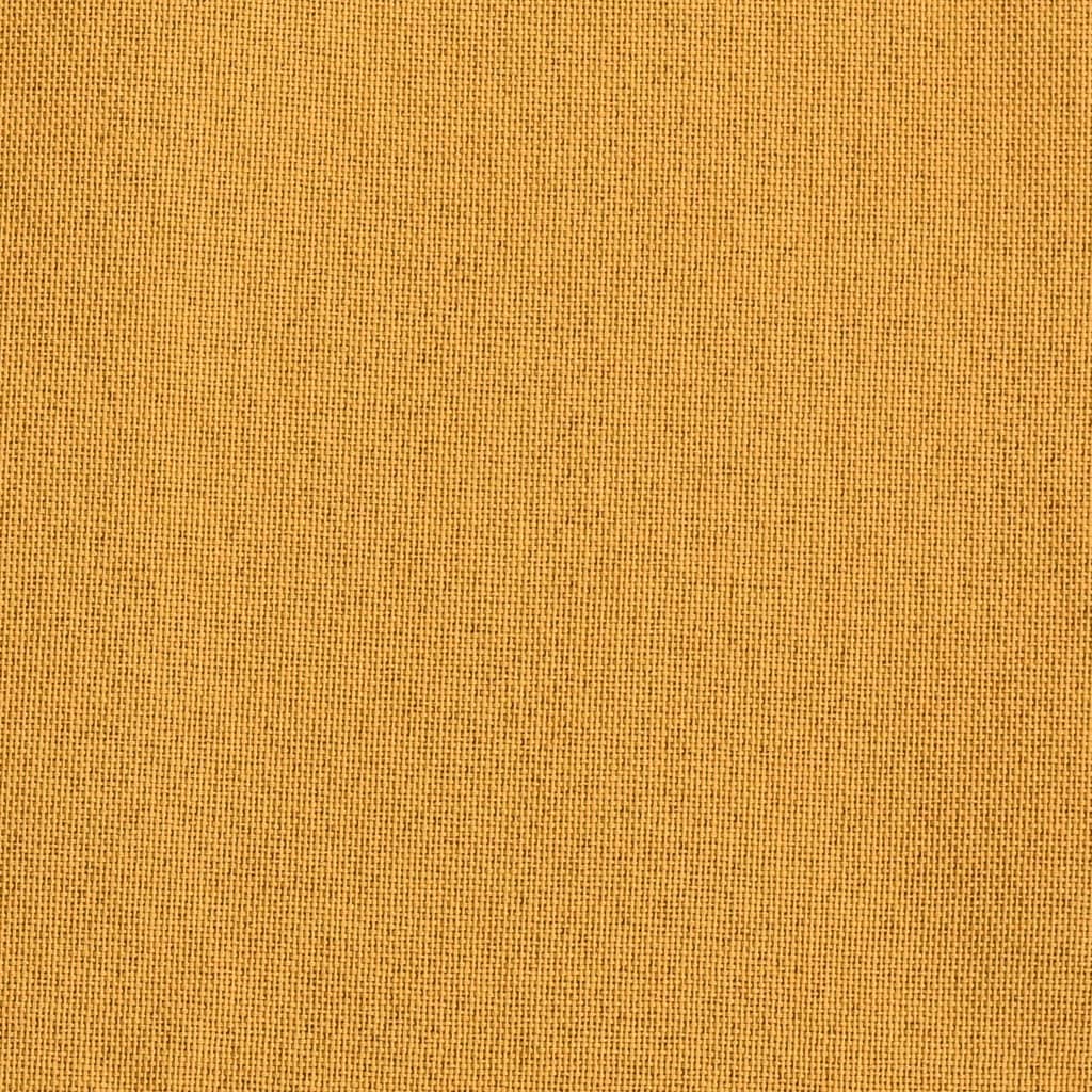 vidaXL Cortinas opacas aspeto linho com ganchos 290x245 cm amarelo