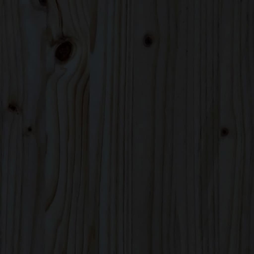 vidaXL Cabeceira de cama 185,5x4x100 cm pinho maciço preto