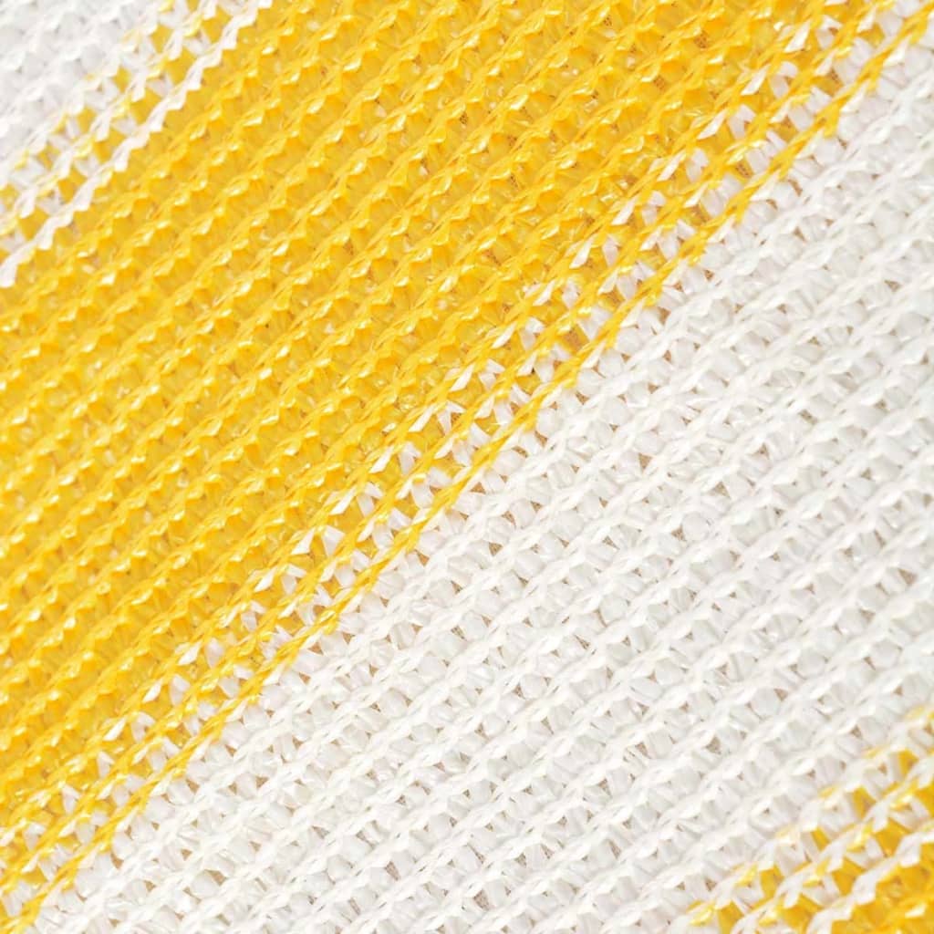 vidaXL Tela de varanda em PEAD 90x400 cm amarelo e branco