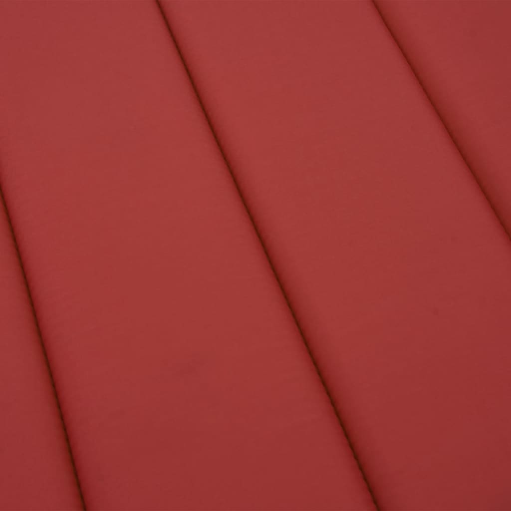 vidaXL Almofadão p/ espreguiçadeira 200x60x3 cm tecido oxford vermelho