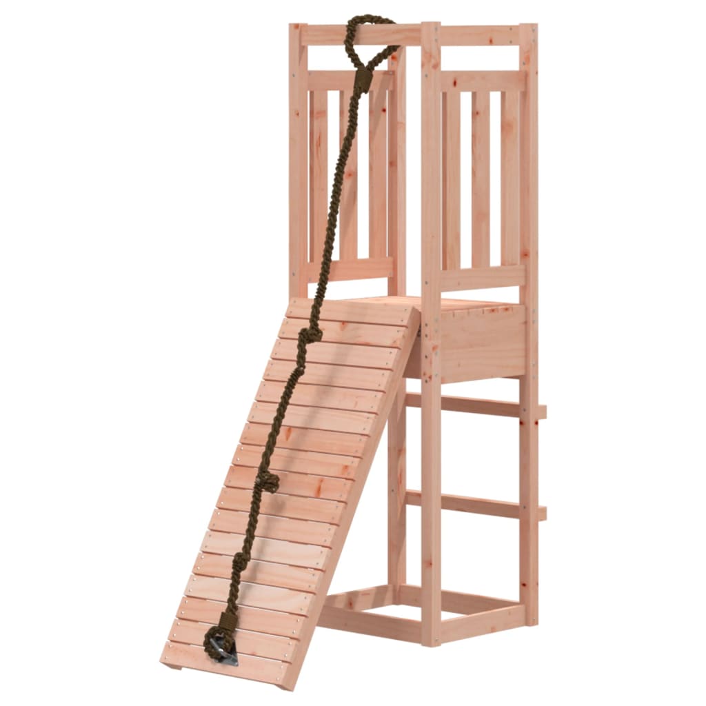 vidaXL Casa de brincar com parede de escalar madeira de douglas maciça