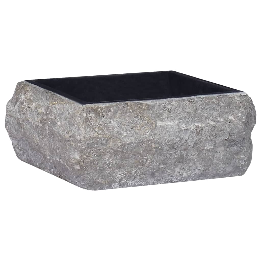 vidaXL Lavatório 30x30x13 cm mármore preto