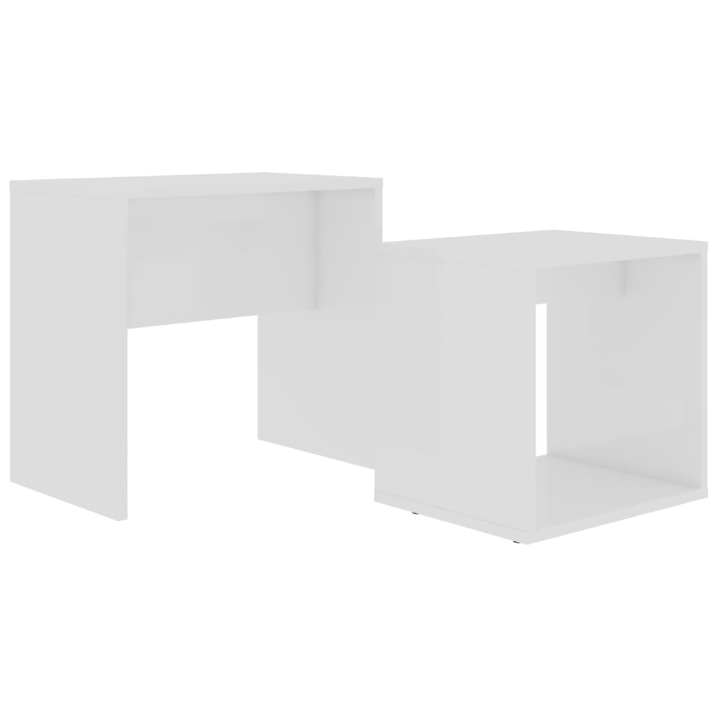 vidaXL Conjunto mesas de centro 48x30x45 cm contraplacado branco