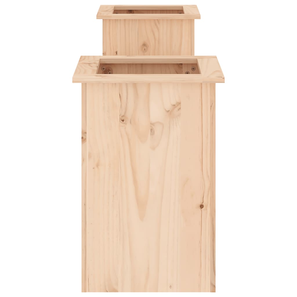 vidaXL Banco com vasos 184,5x39,5x56,5 cm madeira de pinho maciça