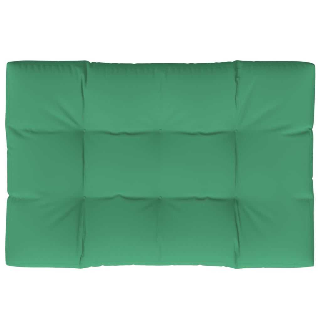 vidaXL Almofadão para sofá de paletes 120x80x12 cm tecido verde