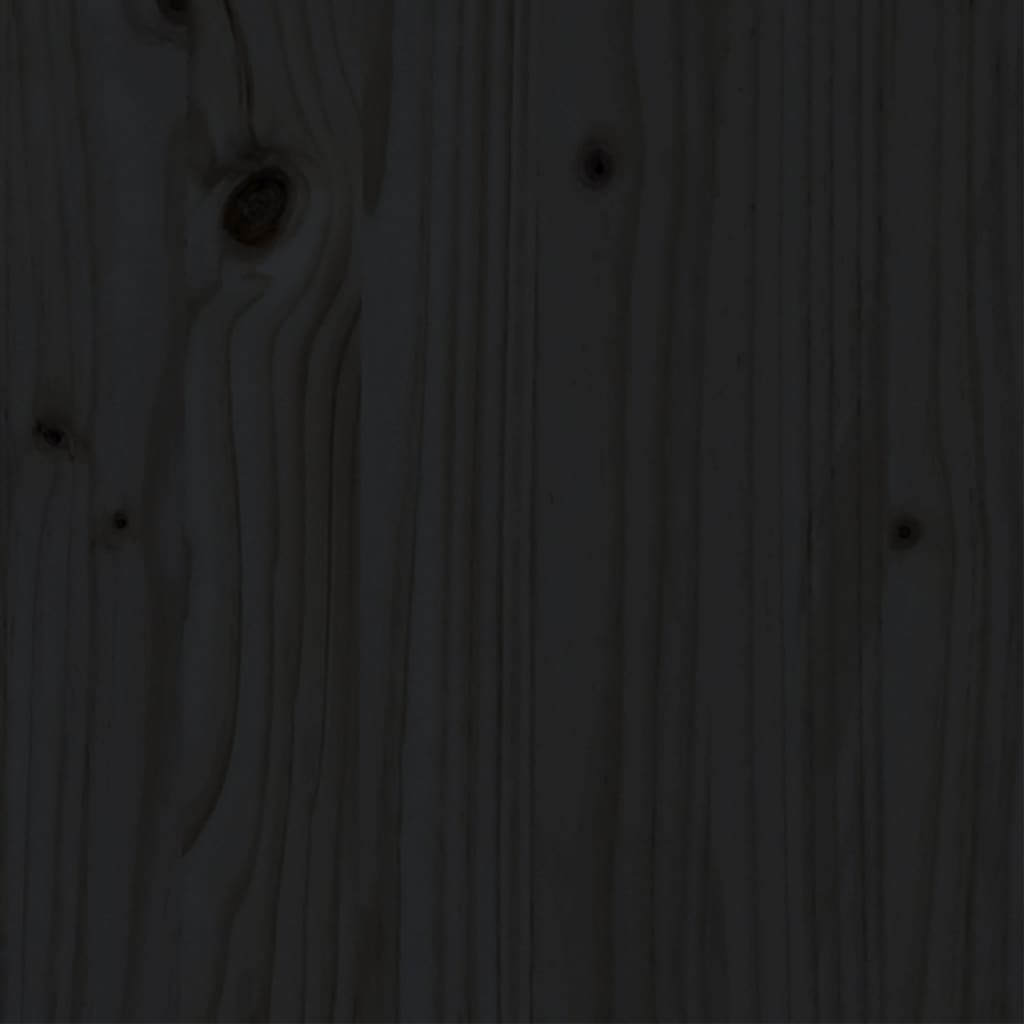 vidaXL Estrutura de cama 140x190 cm madeira de pinho maciça preto
