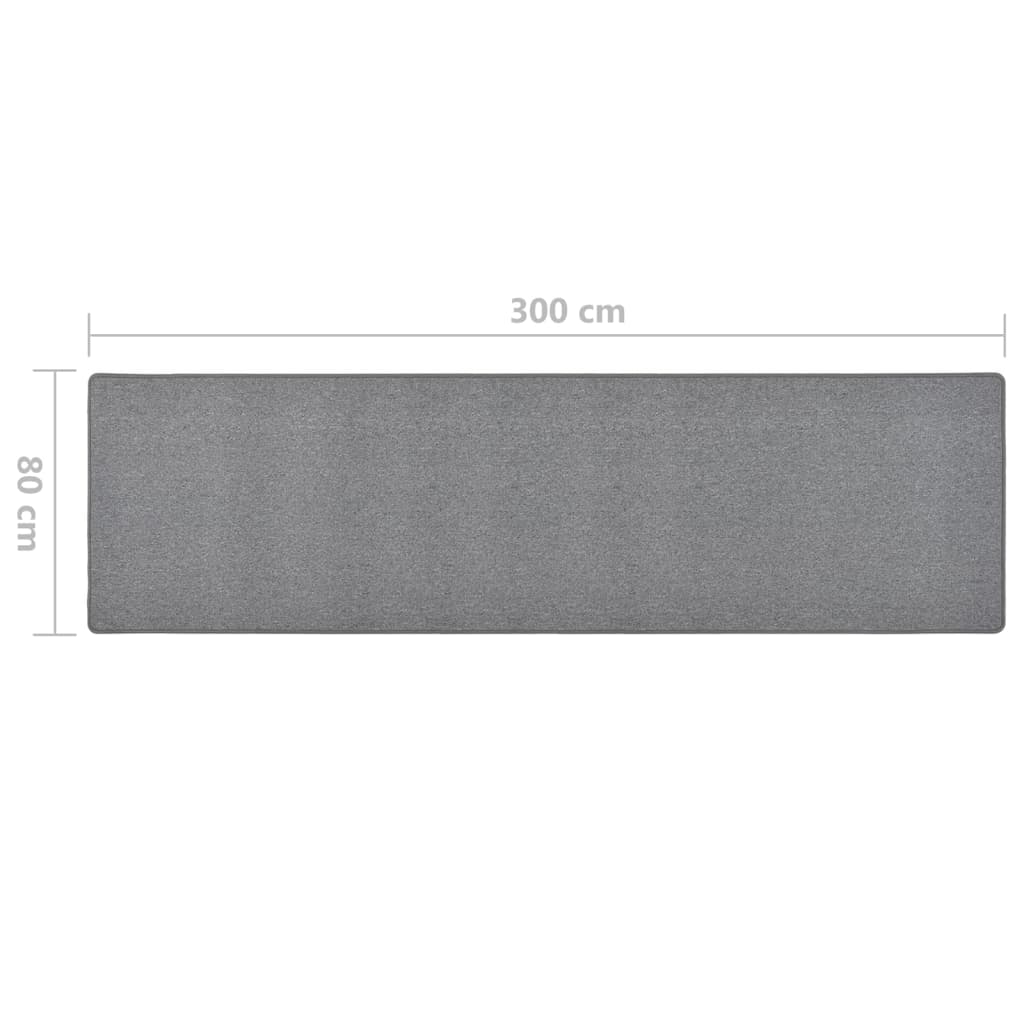 vidaXL Tapete/passadeira 80x300 cm cinzento-escuro