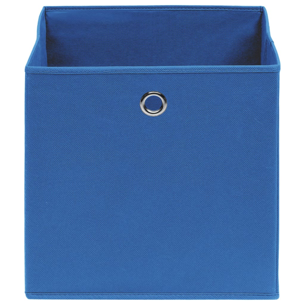 vidaXL Caixas de arrumação 4 pcs 32x32x32 cm tecido azul