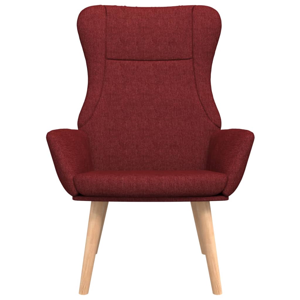 vidaXL Cadeira de descanso tecido vermelho tinto