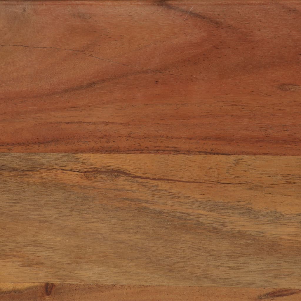 vidaXL Mesa de jantar madeira de acácia maciça e aço 120x60x76 cm