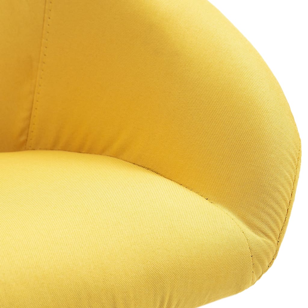 vidaXL Cadeiras de jantar giratórias 2 pcs tecido amarelo