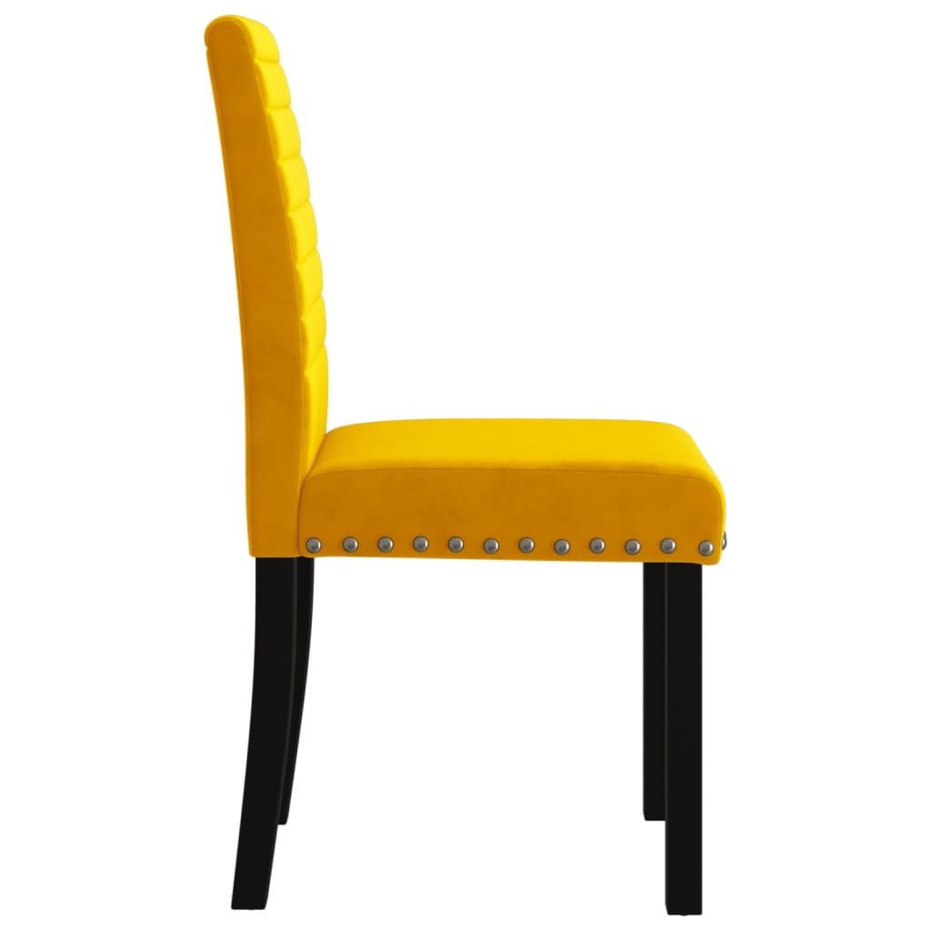 vidaXL Cadeiras de jantar 2 pcs veludo amarelo