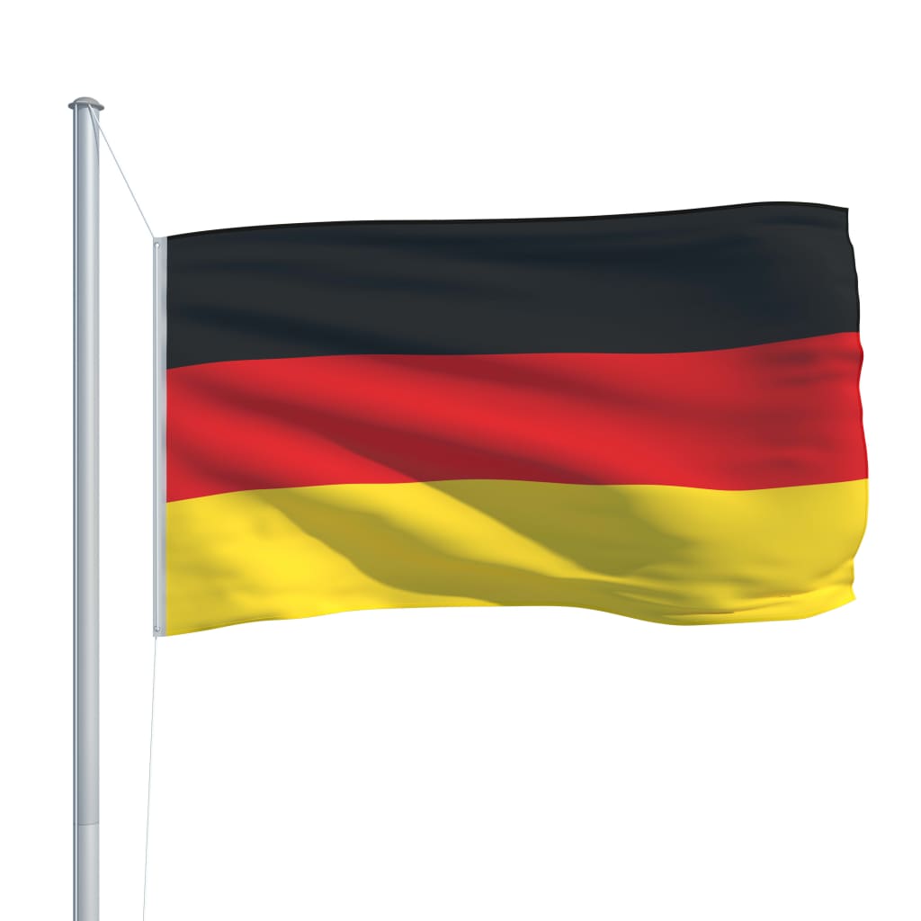 vidaXL Bandeira da Alemanha com mastro de alumínio 6,2 m