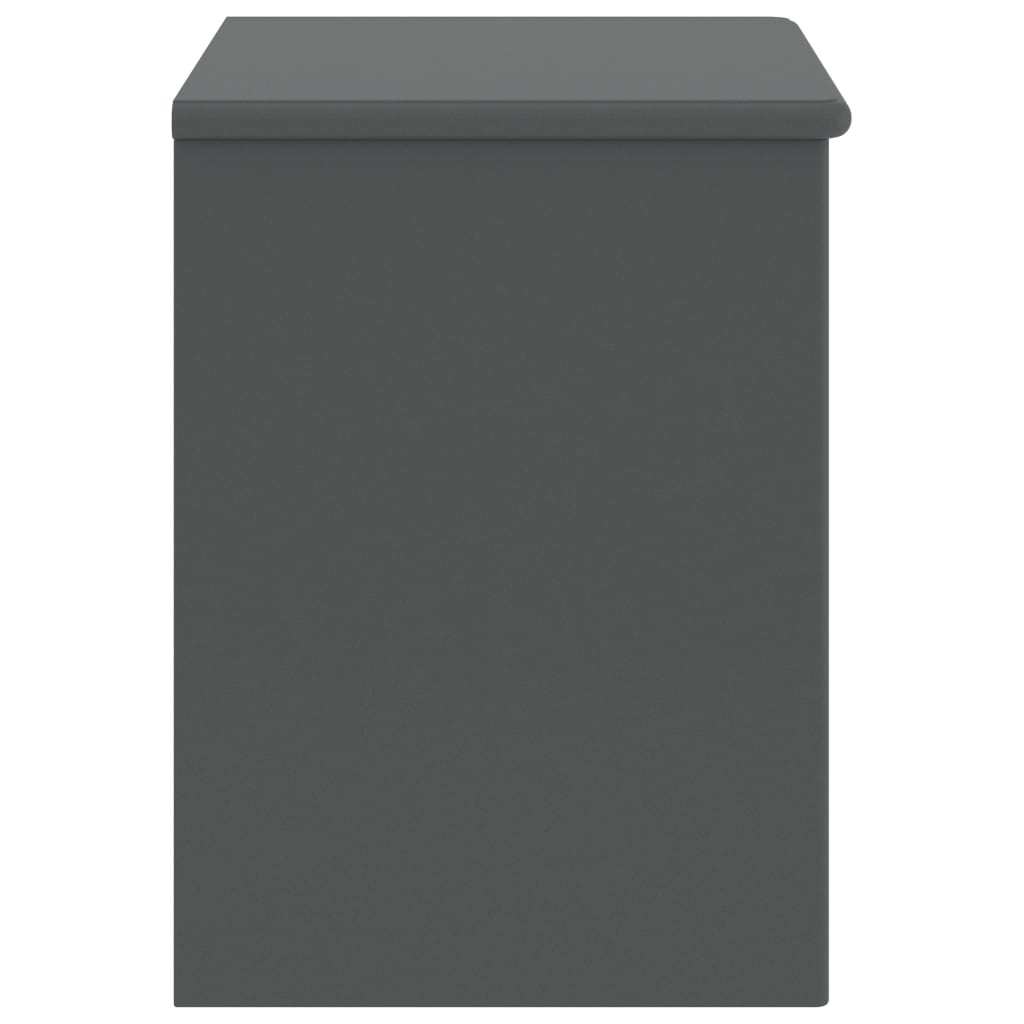 vidaXL Mesa de cabeceira 35x30x40 cm pinho maciço cinzento-escuro