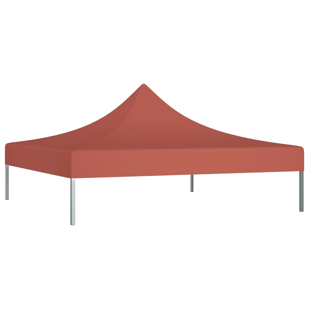 vidaXL Teto para tenda de festas 3x3 m 270 g/m² terracota