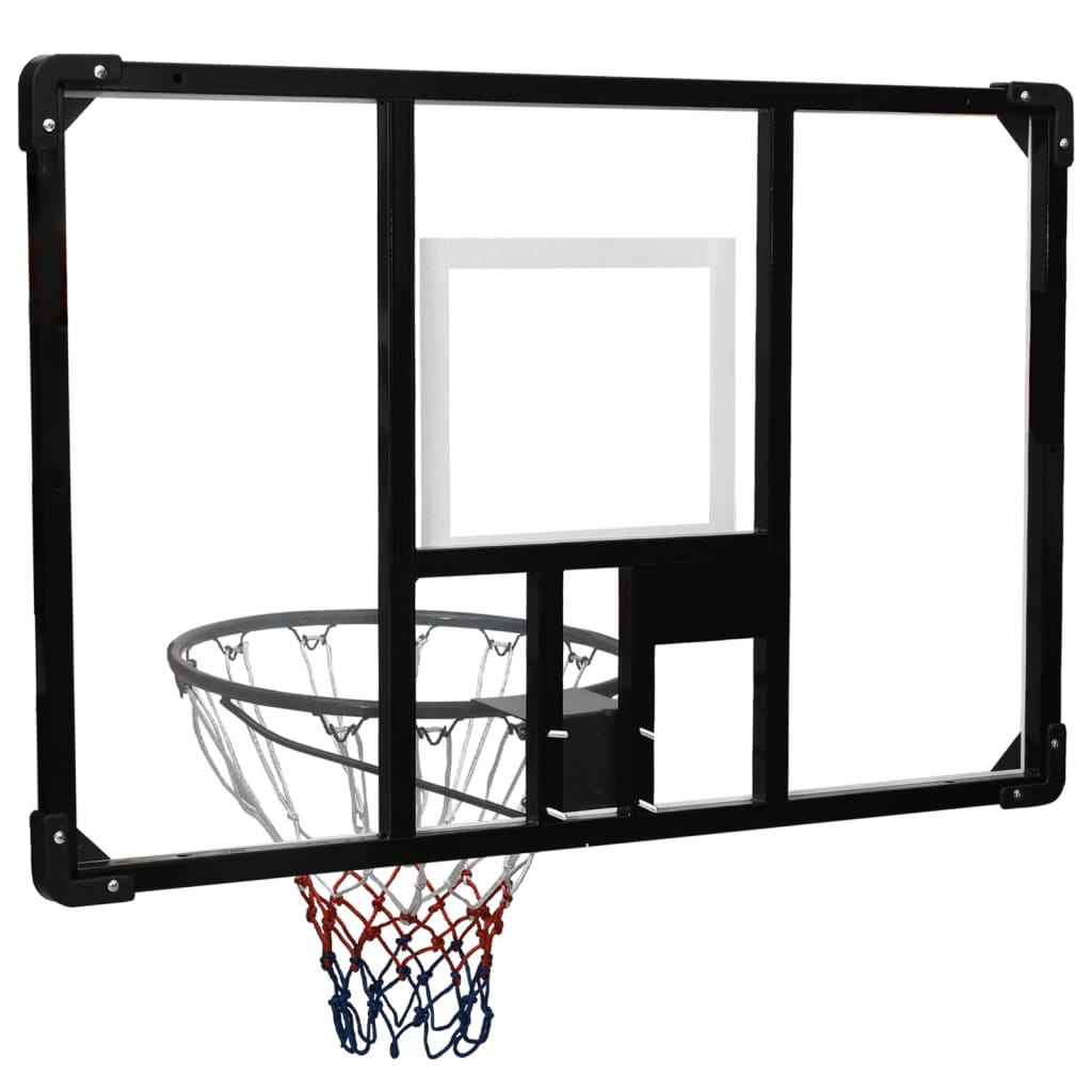 vidaXL Tabela de basquetebol 106x69x3 cm policarbonato transparente