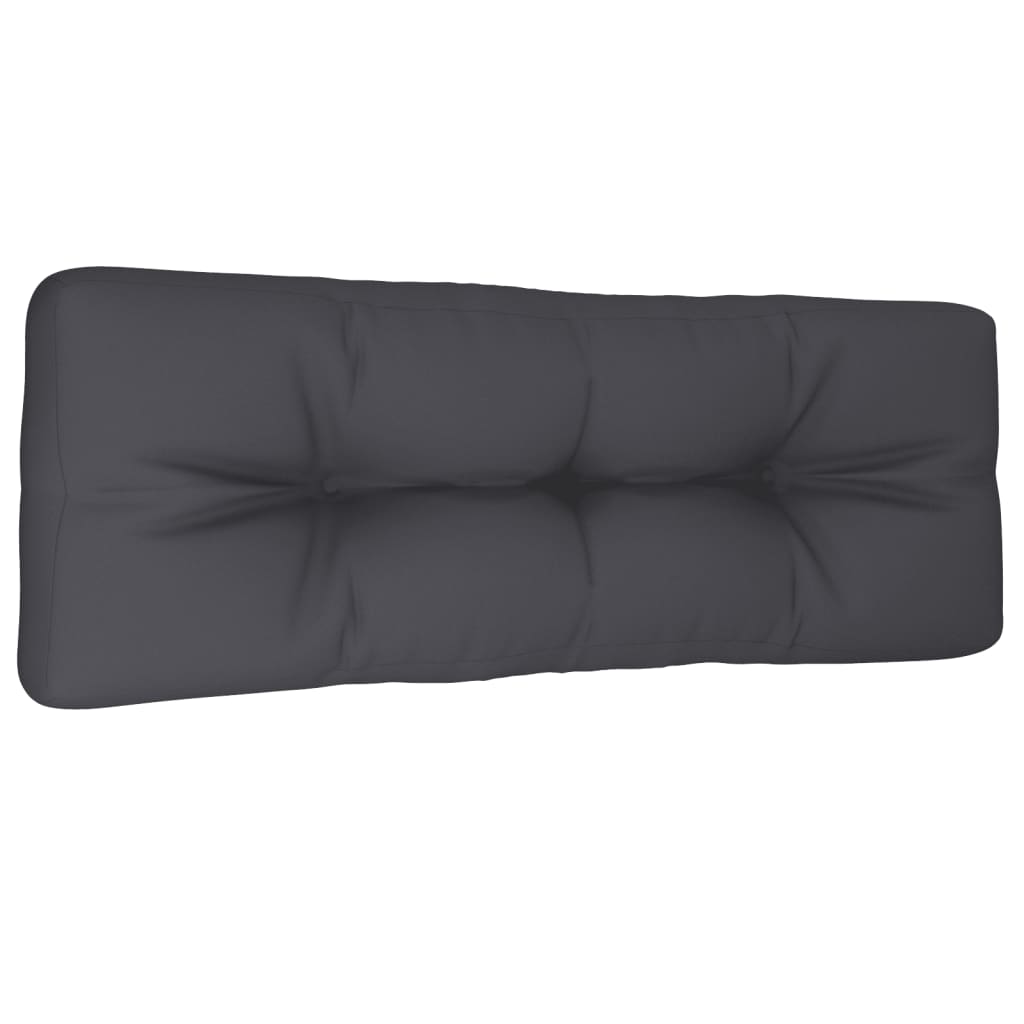 vidaXL Almofadão para sofá de paletes 120x40x12 cm tecido antracite