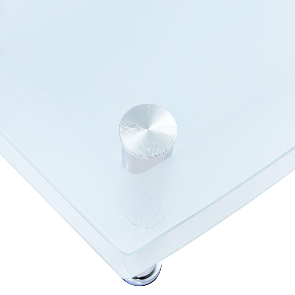 vidaXL Mesa de centro 100x60x42 cm vidro temperado branco