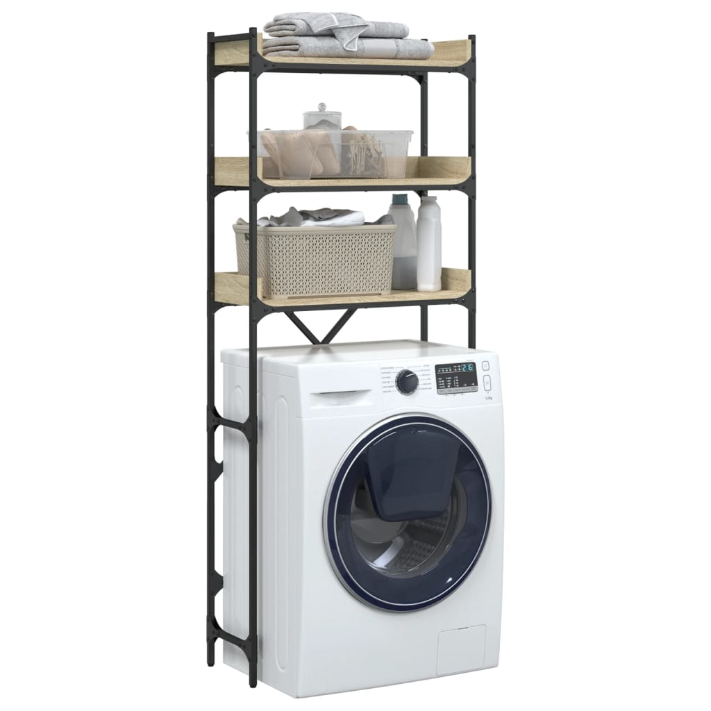 vidaXL Estante p/ máquina de lavar derivados madeira carvalho sonoma
