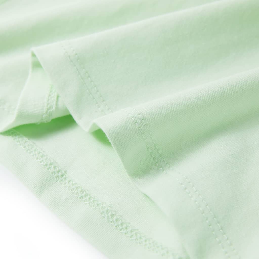 T-shirt de manga curta para criança verde-suave 92
