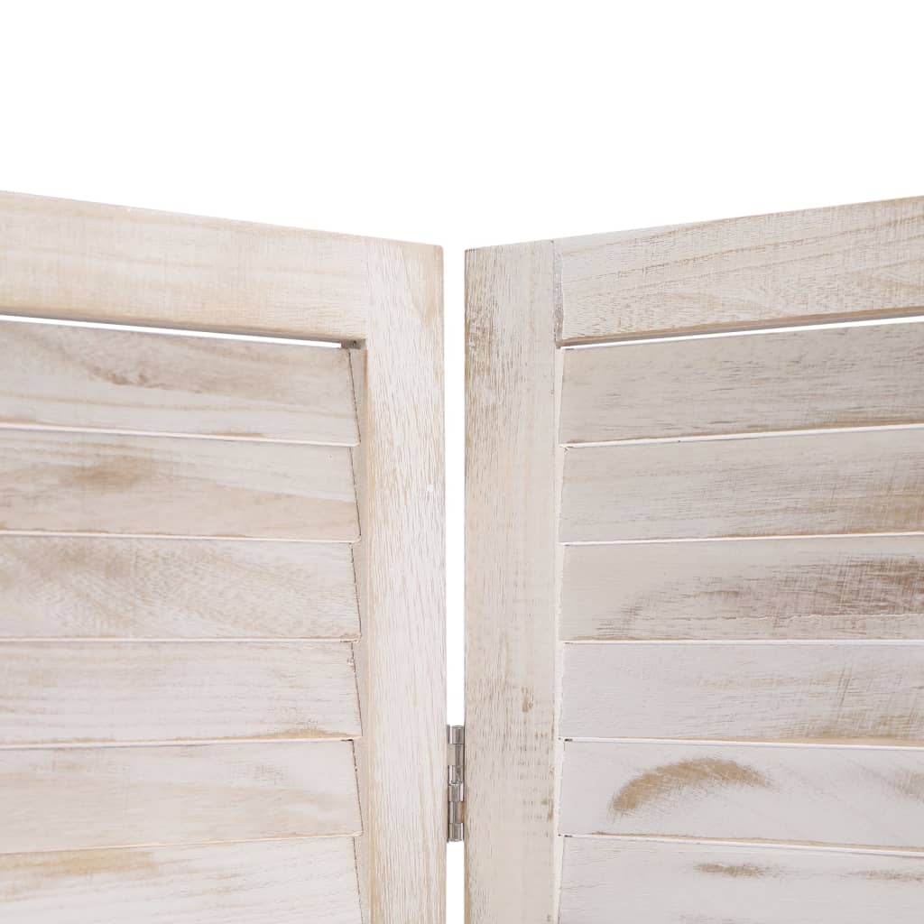 vidaXL Biombo com 3 painéis 105x165 cm madeira branco