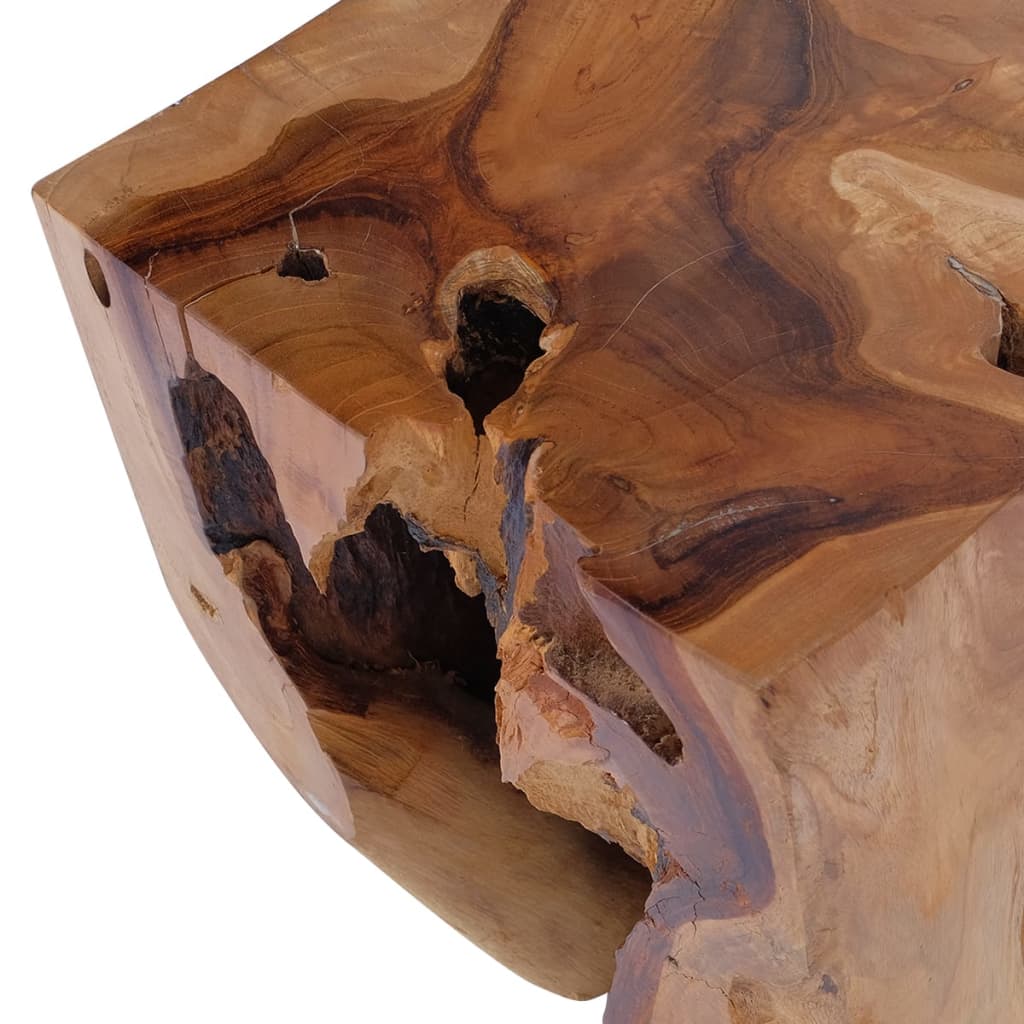 vidaXL Banco em madeira de teca maciça 30x30x40 cm