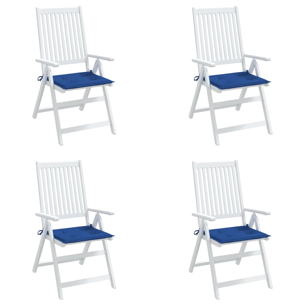 vidaXL Almofadões p/ cadeiras jardim 4 pcs 50x50x3 cm oxford azul real
