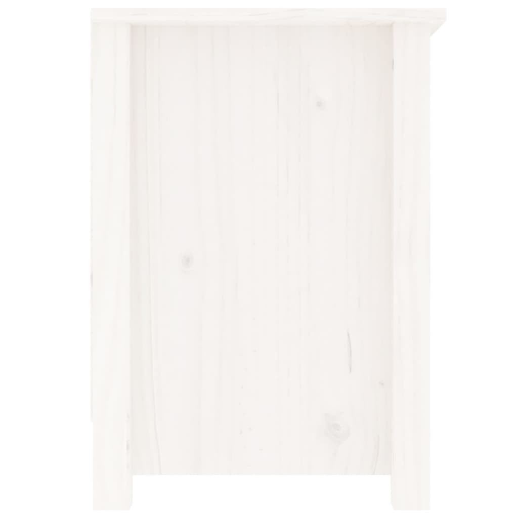 vidaXL Móvel de TV 103x36,5x52 cm madeira de pinho maciça branco