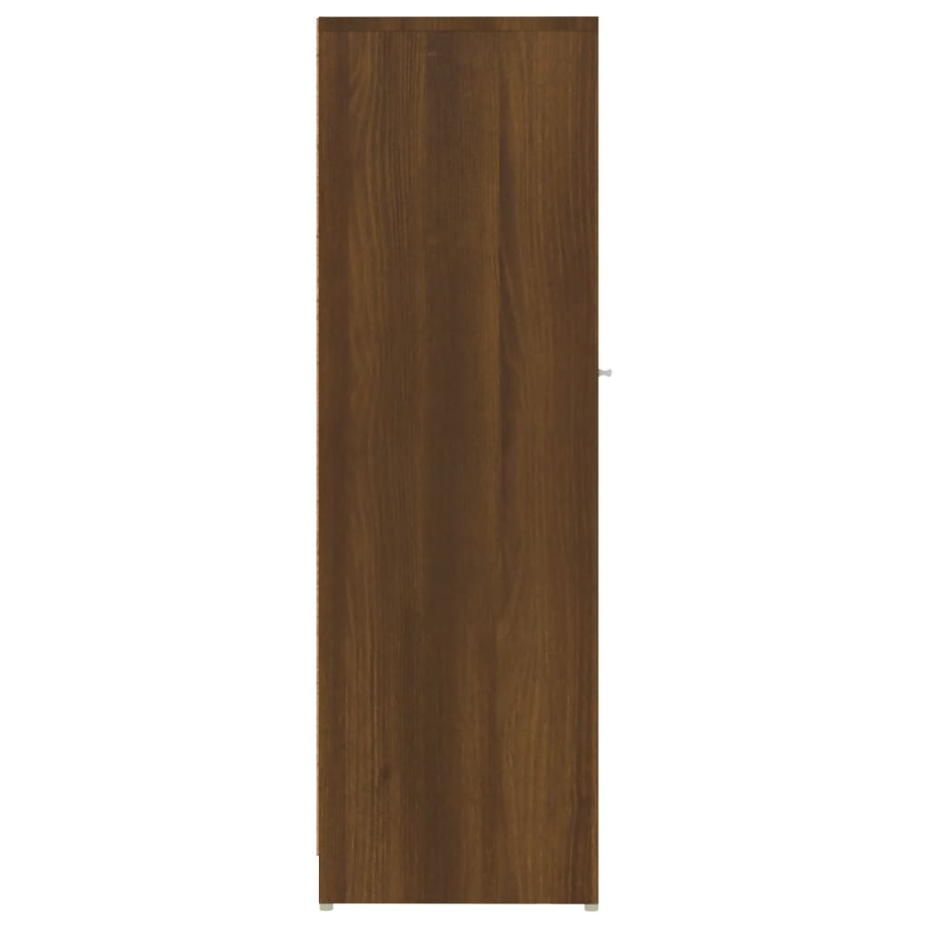 vidaXL Armário WC 30x30x95 cm derivados de madeira carvalho castanho