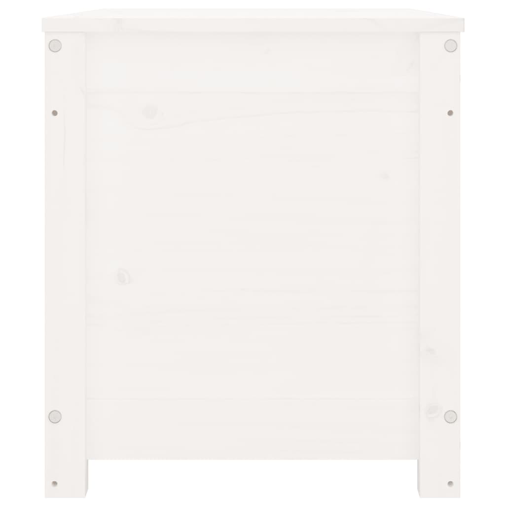vidaXL Caixa de arrumação 80x40x45,5 cm madeira de pinho maciça branco