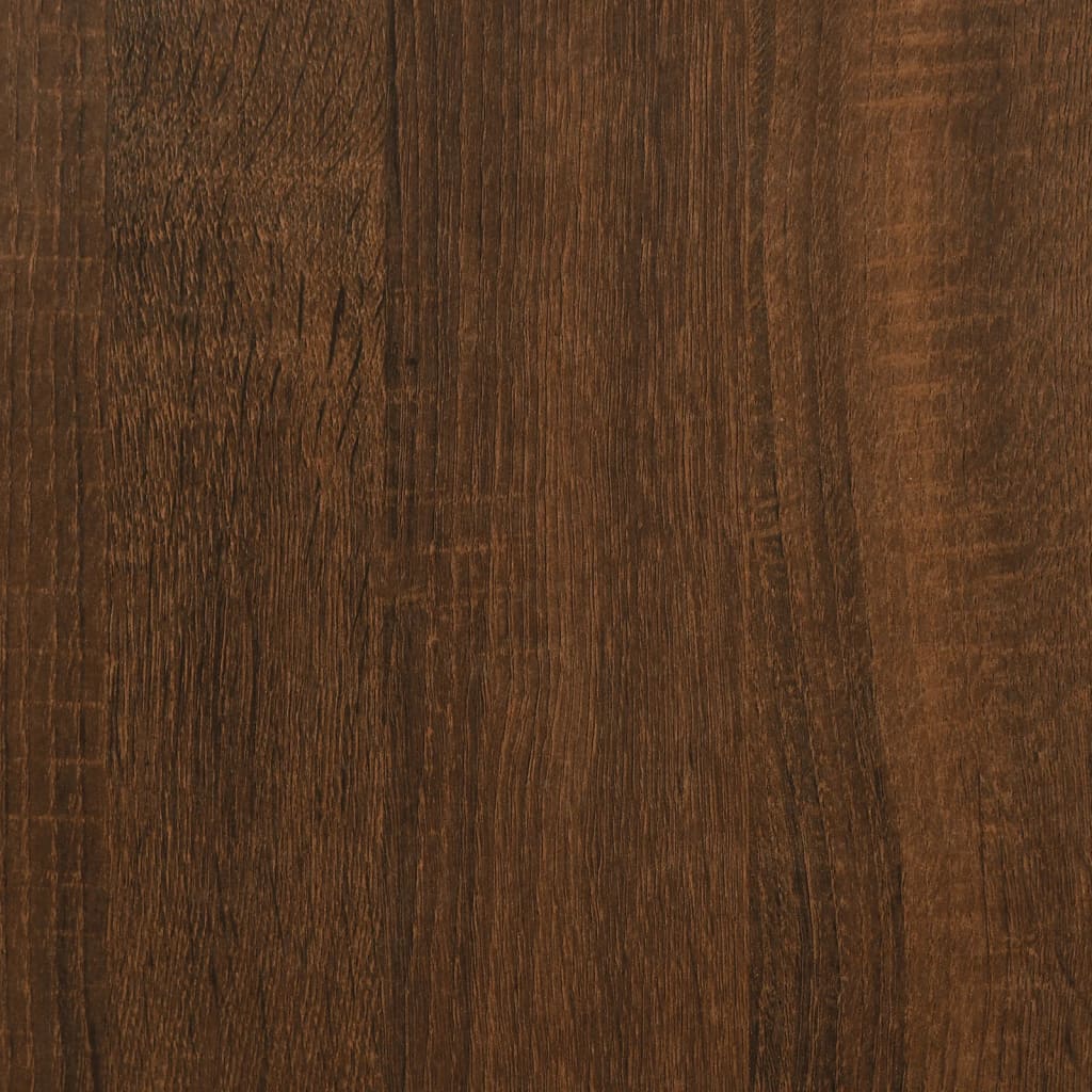 vidaXL Mesa consola 75x28x75 cm derivados madeira carvalho castanho