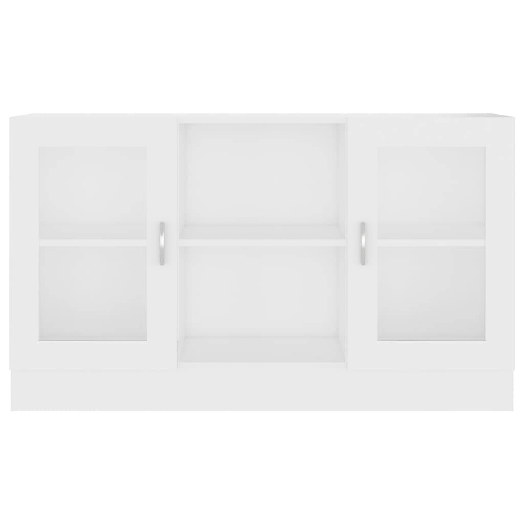vidaXL Armário vitrine 120x30,5x70 cm contraplacado branco