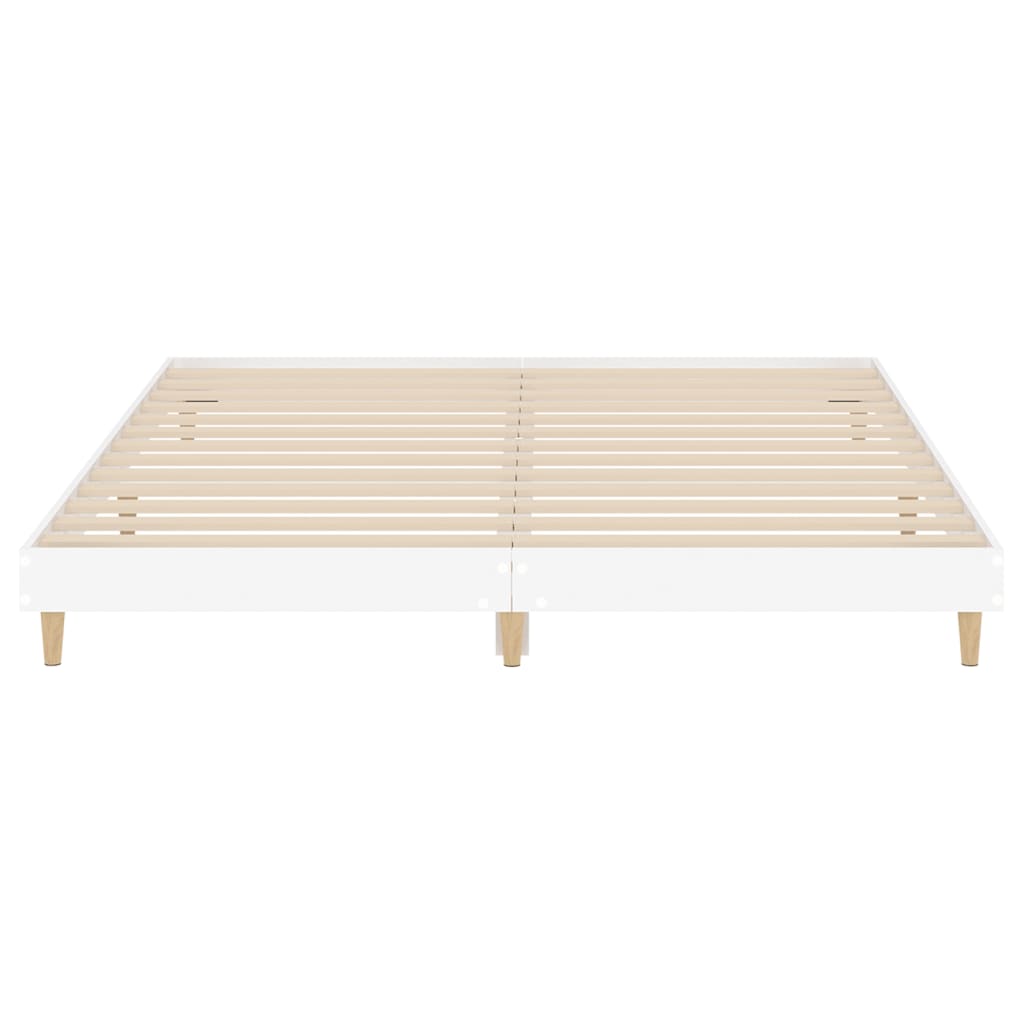 vidaXL Estrutura de cama 150x200 cm derivados de madeira branco