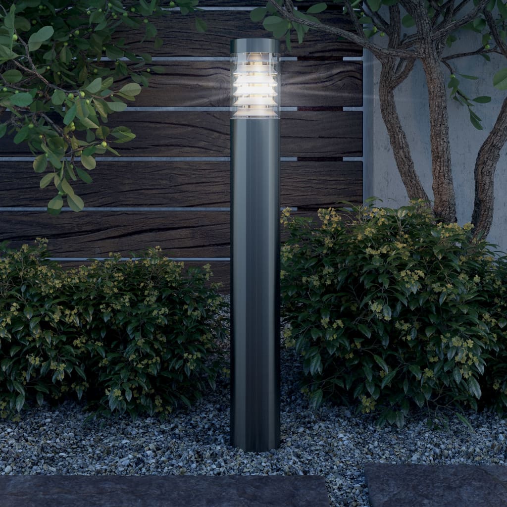 vidaXL Poste de iluminação para exterior aço inoxidável