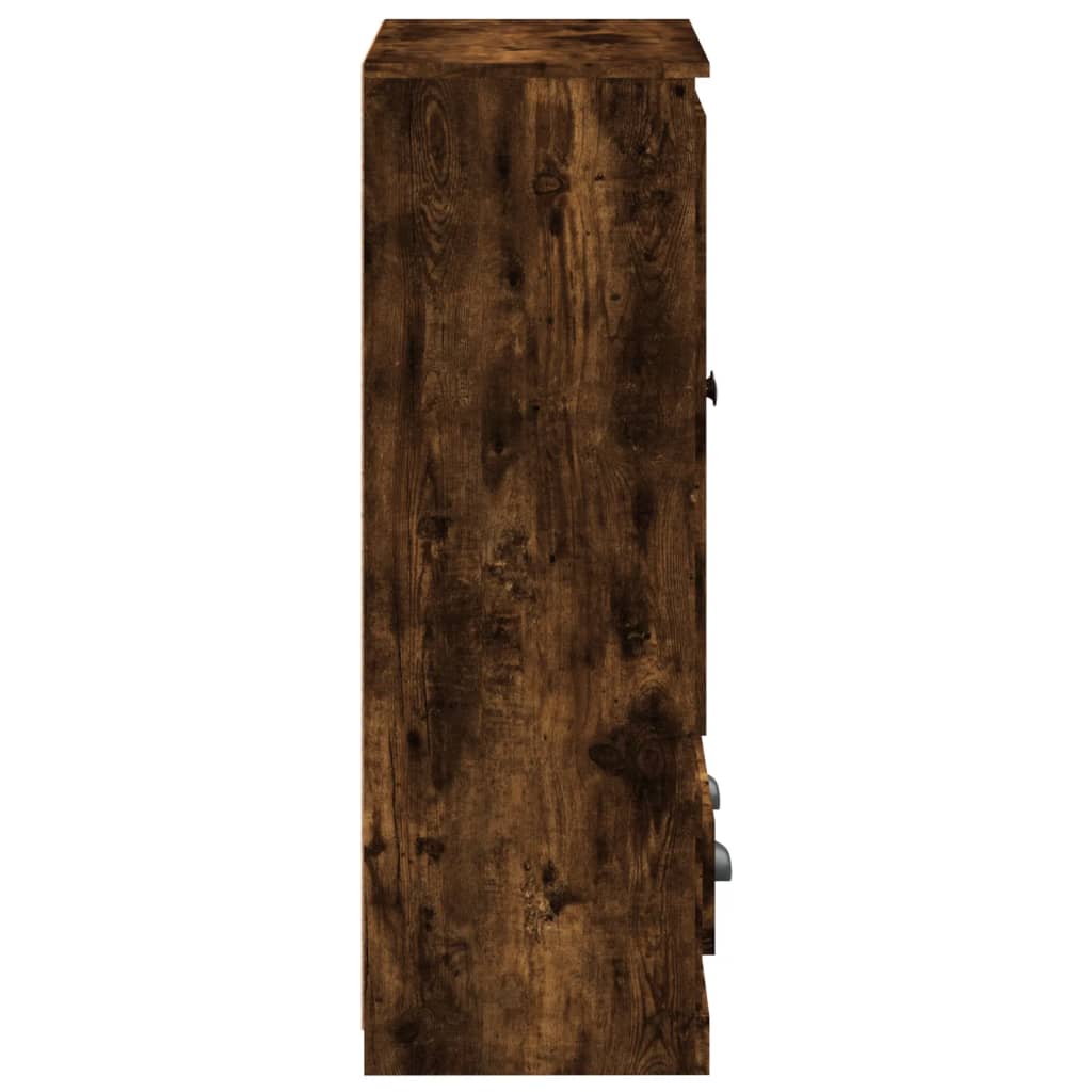 vidaXL Armário alto derivados de madeira 60x35,5x103,5 cm fumado